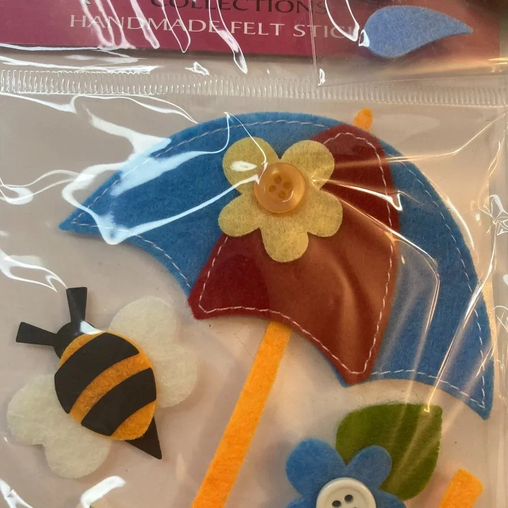 Scrapbook Embellishments Felt Stickers Beach Bee Boat Scuba Paper Crafts Cards